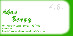 akos berzy business card